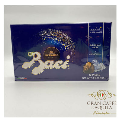 BACI DARK CHOCOLATES GIFT BOX - PERUGINA - 12 PIECES- 5.29oz- DARK